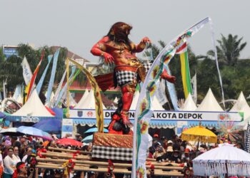 Penampilan Ogoh-Ogoh Jadi Sorotan Utama di Tengah Kemeriahan Lebaran Depok 2026