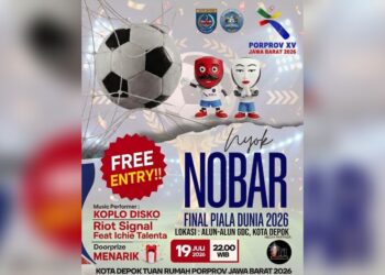 Pemkot Depok Ajak Warga Nobar Final Piala Dunia 2026, Hiburan dan Hadiah Menanti